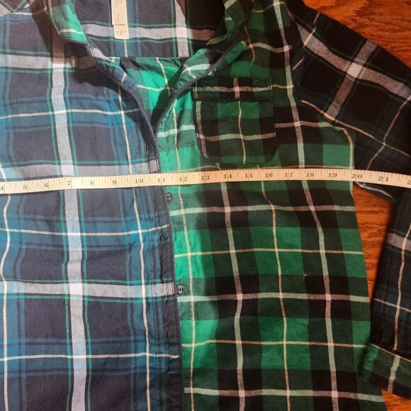 Stars Above Green Perfectly Cozy Flannel Shirt Size Small - Picture 7 of 9